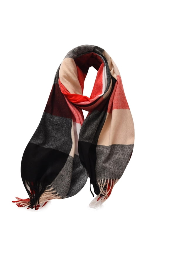 Women's Soft Warm Thick Brushed Scarf Cozy Wool Like Feel All Season Comfortable Oversized Shawl Wrap for Daily Casual Fashion Wear