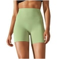 thumbnail image 1 of Mgmyaa Women's Solid Color High Waisted Yoga Shorts Adjustable Waist Stretchable, 1 of 9