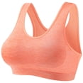 thumbnail image 1 of Mgmyaa Women's Sport Bra Removable Cup Without Underwire Seamless Wirefree Yoga Active Fit Pull-On Closure Racerback Soft Solid Color Bra for Gym or Daily Training, 1 of 7