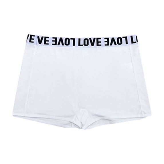 Mgmyaa Women's Stretchy Breathable Briefs Mid Waist Boy Shorts Solid Color Anti-Roll Soft Panties for Women