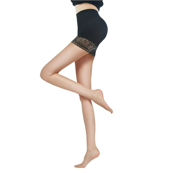 Mgmyaa Women's Summer Thin Bodystocking Pantyhose High Elasticity Pedal Style Anti-snag Tights for Casual and Party