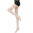 thumbnail image 1 of Mgmyaa Women's Summer Thin Striped Over The Knee Long Stockings High Elasticity Fashion Tights for Women's Daily Use, 1 of 2