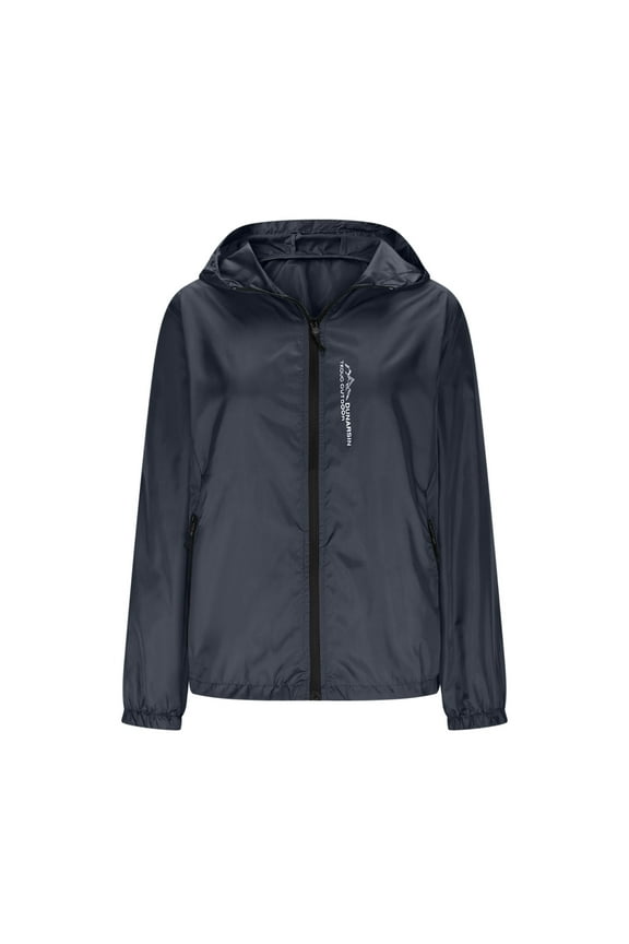 Women's Sun Protection Nylon Blend Stand Collar Jacket Long Sleeve Lightweight Windbreaker Casual Outdoor Outerwear