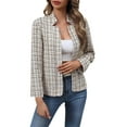 thumbnail image 1 of Mgmyaa Women's Tailored Office Blazer Slim Fit Casual Cardigan Jacket with Notch Lapel for Business Chic Style, 1 of 5