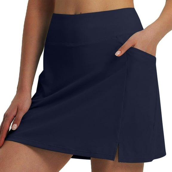 Mgmyaa Women's Tennis Skirts Running Yoga Shorts Elastic Sports Gym Mini Skorts with Pockets