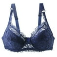 thumbnail image 1 of Mgmyaa Women's Underwire Lace Bra Push Up Padded Comfort Everyday Wear Full Coverage Support for Large Cup Sizes E-F Cup, 1 of 5