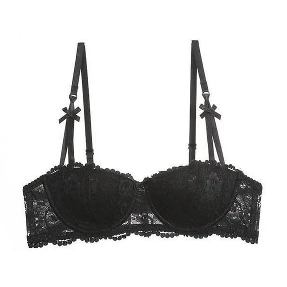 Mgmyaa Women's Underwire Push Up Bra Lace with Bow Padded Comfortable Support Lift Everyday Tshirt Bra