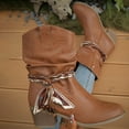 thumbnail image 1 of Mgmyaa Women's Western Ankle Boots Zip-Up Booties Low Block Heel, 1 of 8