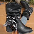 thumbnail image 1 of Mgmyaa Women's Western Ankle Boots Zip-Up Booties Low Block Heel, 1 of 8