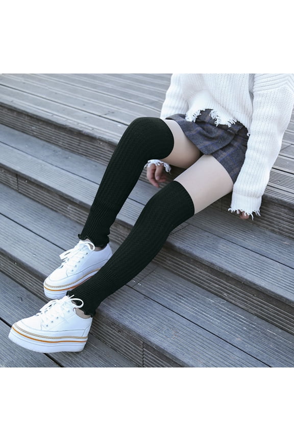 Women's Winter Knitted Leg Warmers - Over the Knee Warm Long Sock Covers