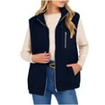 thumbnail image 1 of Mgmyaa Women's Zip Up Fleece Vest, Winter Warm Fuzzy Sleeveless Jacket Coat with Pockets, 1 of 8