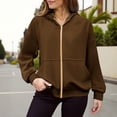 thumbnail image 1 of Mgmyaa Women's Zip Up Hoodie 2025 Fall Winter Fashion Long Sleeve Sweatshirt for Casual Streetwear Outfits, 1 of 7