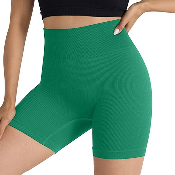 Mgmyaa Womens Comfortable Sports Pants Slim Fitness Shorts High Waisted Compression Pants Breathable Tight Pants Bike Yoga Shorts