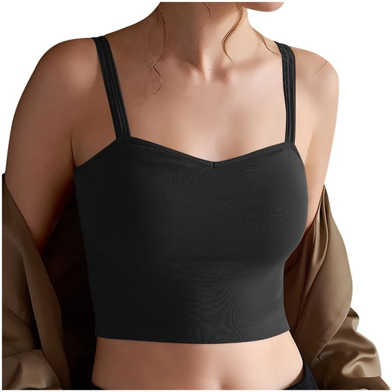 Mgmyaa Womens Hanging Neck Beautiful Back Suspender With Chest Pad Bra Tube Bottom Wrap.