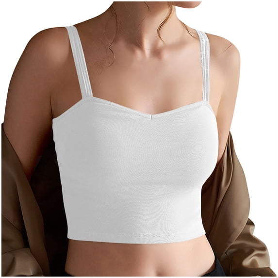 Mgmyaa Womens Hanging Neck Beautiful Back Suspender With Chest Pad Bra Tube Bottom Wrap.