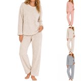 Pull Over Mgmyaa Womens Pajama Sets Fleece Pull Over Crew Neck Long Sleeve Top ...