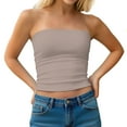 thumbnail image 1 of Mgmyaa Womens Strapless Tube Tops Basic Backless Sleeveless Bandeau Going Out Crop Tops Blouses Summer Clothes, 1 of 8