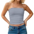thumbnail image 1 of Mgmyaa Womens Tube Tops Basic Backless Cold Shoulder Sleeveless Bandeau Strapless Crop Tops Summer Outfits, 1 of 8