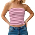 thumbnail image 1 of Mgmyaa Womens Tube Tops Basic Backless Cold Shoulder Sleeveless Bandeau Strapless Crop Tops Summer Outfits, 1 of 8