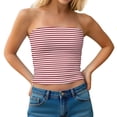 thumbnail image 1 of Mgmyaa Womens Tube Tops Basic Backless Cold Shoulder Sleeveless Bandeau Strapless Crop Tops Summer Outfits, 1 of 8