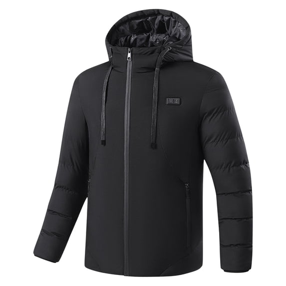 Mgmyaa Womens USB Powered Heated Winter Coat with Intelligent Temperature Control Windproof Plus Size Long Sleeve Hooded Jacket