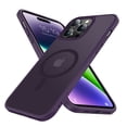 thumbnail image 1 of Mgnaooi Magnetic Case for iPhone 15 Pro Compatible with MagSafe, Military Grade Drop Protection, Shockproof Slim Translucent Matte for iPhone 15 Pro Phone Case 6.1 Inch, Purple, 1 of 5