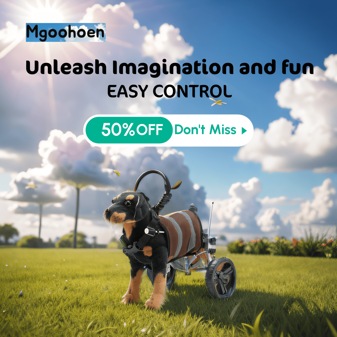 Mgoohoen Dog Wheelchair for Back Legs Adjustable Dog Wheelchairs with 2