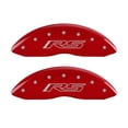 thumbnail image 1 of MGP 4 Caliper Covers Engraved Front & Rear Gen 5/RS Red finish silver ch, 1 of 6