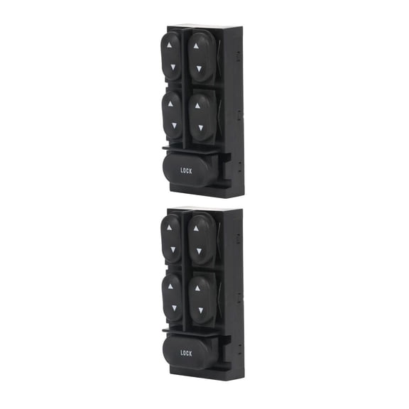 Mgpro 2pcs - Power Door Window Control Switch Front Left Driver Side Plastic Black E15014601Cp for Ford for Escort 2.0L 97-02 for Mustang 3.8L 94-04 & 5.0L 94-95 & 4.6L 96-04