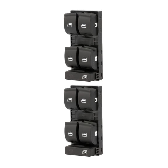 Mgpro 2pcs - Power Electric Door Window Control Switch Front Left Driver Side Plastic Black E15003001Cp for Audi for A4 2002-2008 for A4 Quattro 2002-2008 for S4 2002 2004-2008