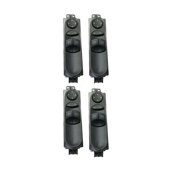 Mgpro 4 Pieces - Power Door Window Control Switch Front Left Driver Side Black for Benz for Sprinter 2500/3500 2010-2017,for Dodge for Sprinter 2500/3500 2007-2009