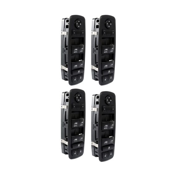 Mgpro 4 Pieces - Power Door Window Control Switch Front Left Driver Side Plastic Black E12445601Cp for Dodge for Durango 2011-2013