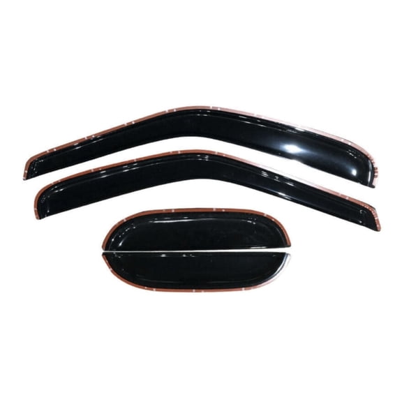 Mgpro 4pcs Sun Rain Deflector Guard Window Visors Front Rear Left Driver Right Passenger Side Tape on External Window Style Acrylic Smoke Tinted Extended Cab for F150 97-03 for F250 97-99