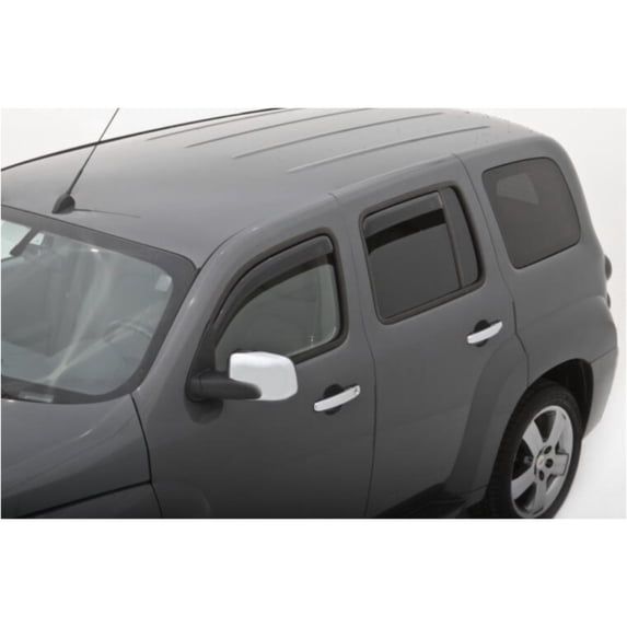 Mgpro 4pcs Sun Rain Guard Trim Door Window Protection Visor in Channel Mount Style Smoke for Chevy for HHR 2006-2011