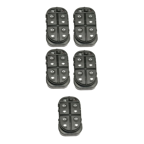 Mgpro 5 Pieces - Power Door Window Control Switch Front Left Driver Side Black with Buttons for Ford for Contour 1995-2000