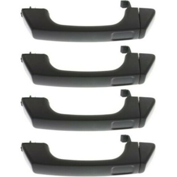 Mgpro Car Door Handle Exterior Front Rear Left Right 4pcs Gray with Cap for Hummer for H3 Base 2006-2010 & X 2007-2009 & Alpha 2008-2010 for H3T Alpha/Base 2009-2010 25832250 12750558
