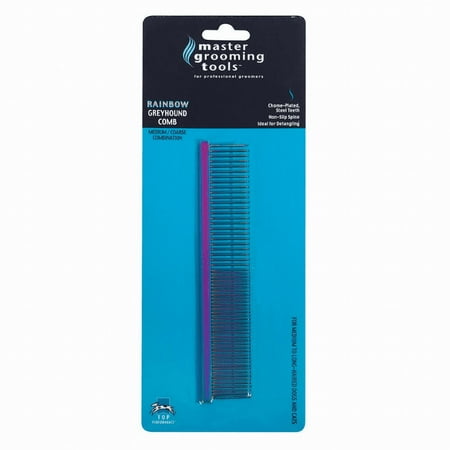 Master Grooming Tools TP5208 14 MGT Rainbow Greyhound Comb Med/Coarse