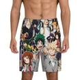thumbnail image 1 of Mha Boku no Hero Academia Men's Short Pajama Pants Lightweight Daily Lounge Shorts Bottoms Sleepwear Cozy Soft Home Pajama Pants Shorts, 1 of 9