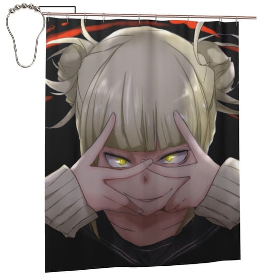 Mha My Hero Academia Himiko Toga Shower Curtain Bathroom Decor Polyester Waterproof Bath Curtains With Hooks 60x72 Inches
