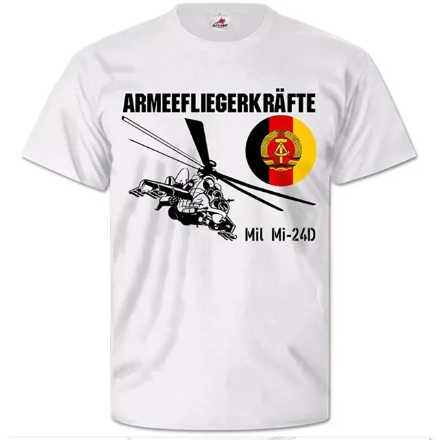 Mi 24d Nva Combat Helicopter Tshirt Flying Forces Ddr National Army