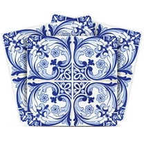 Mi Alma Backsplash Peel and Stick Tile Stickers 24 PC Set Authentic Tile Decals Bathroom & Kitchen Vinyl Wall Decals Easy to Apply Just Peel & Stick Home Decor (4x4 Inch, Retro Blue H13)