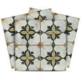 thumbnail image 1 of Mi Alma Black/Beige Floral Peel & Stick Vinyl Backsplash Tiles 5x5, 24 pcs, 1 of 16