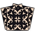 thumbnail image 1 of Mi Alma Black Brown Floral Peel & Stick Tiles - Vinyl Backsplash 8x8, 1 of 11