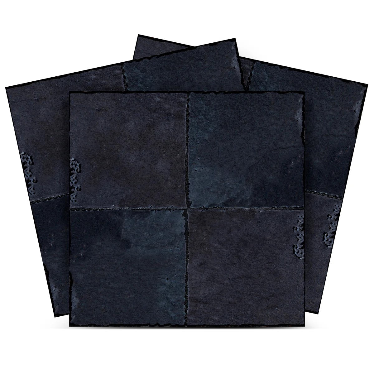 Dark Slate Gray Vinyl Peel and Stick Wall Tiles, 8x8-inch