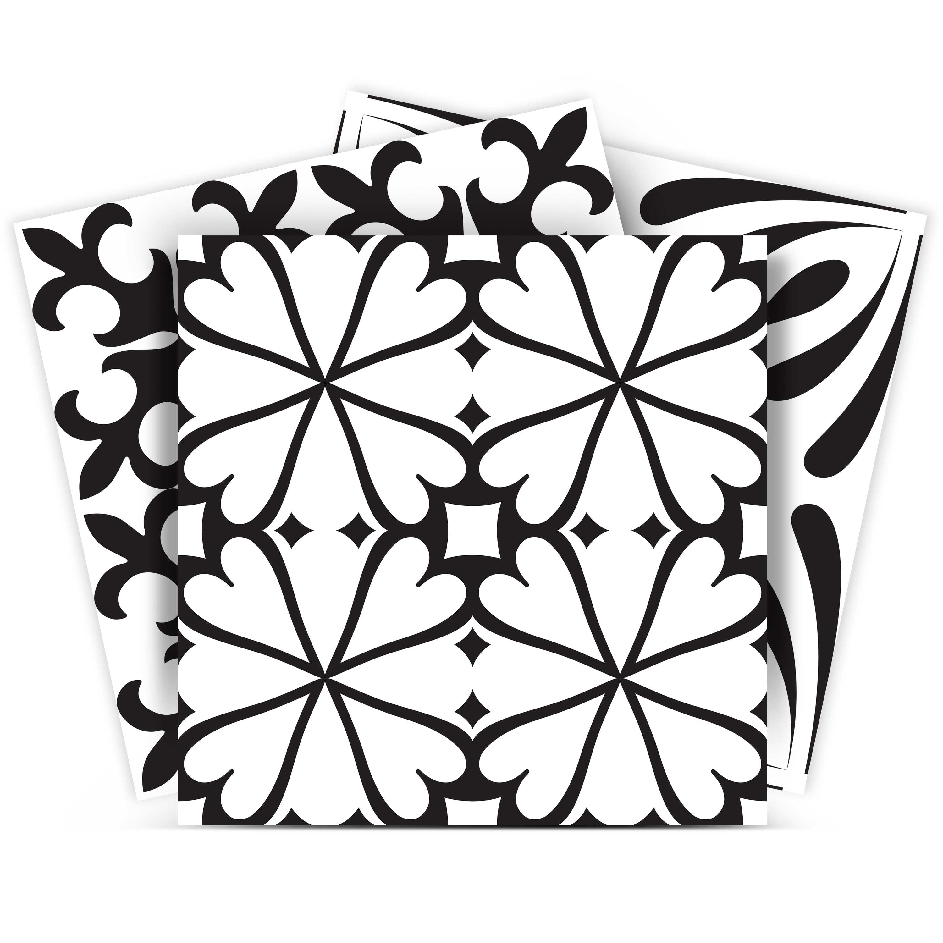 Adesivi Per Piastrelle Mi Alma Black & White Collection: 24 Pezzi Effetto Backsplash, Rimovibili E Impermeabili Per Cucina E Bagno, Facili Da Applicare Peel And Stick - 4