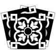 thumbnail image 1 of Mi Alma Black White Floral Peel & Stick Tiles - Vinyl Backsplash 8x8, 1 of 11