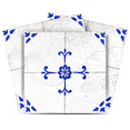 thumbnail image 1 of Mi Alma Blue Floral Peel & Stick Vinyl Backsplash Tiles 5x5, 24 pcs, 1 of 11