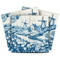 thumbnail image 1 of Mi Alma Blue Floral Tile Stickers - Removable Vinyl 4x4, 24 pcs, 1 of 7