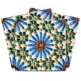 Mi Alma Blue Green Retro Flower Peel & Stick Tiles Vinyl Backsplash