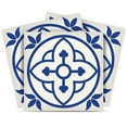 thumbnail image 1 of Mi Alma Blue White Floral Peel & Stick Tiles - Vinyl Backsplash 8x8, 1 of 10